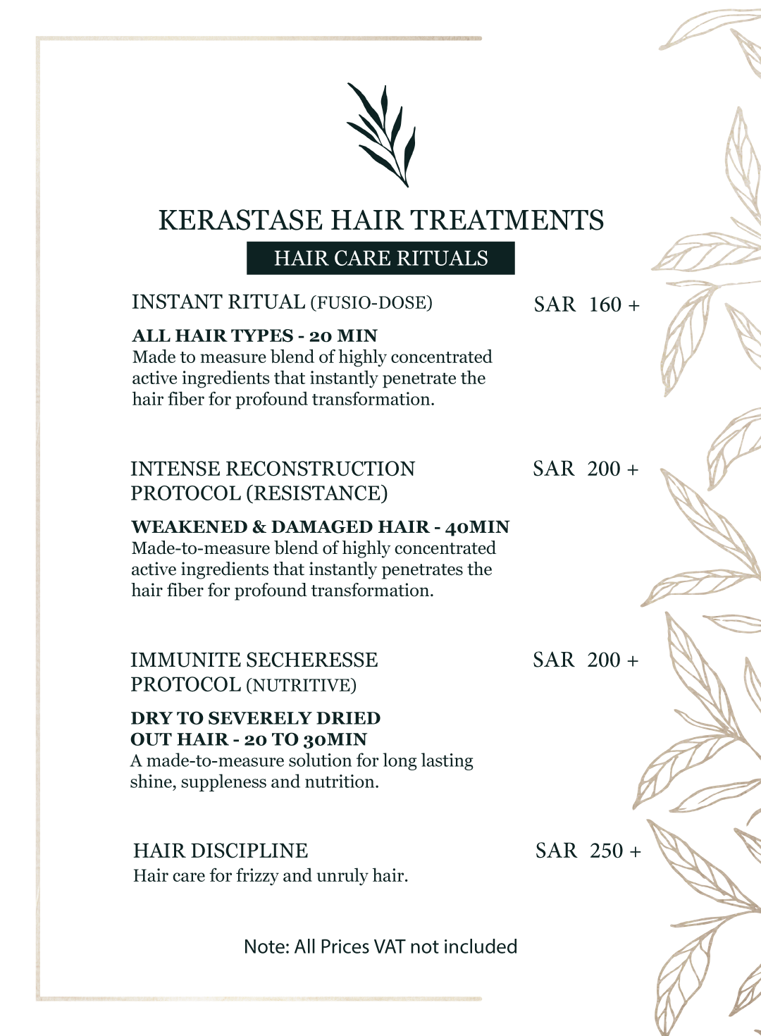 KERASTASE HAIR TREATMENTS